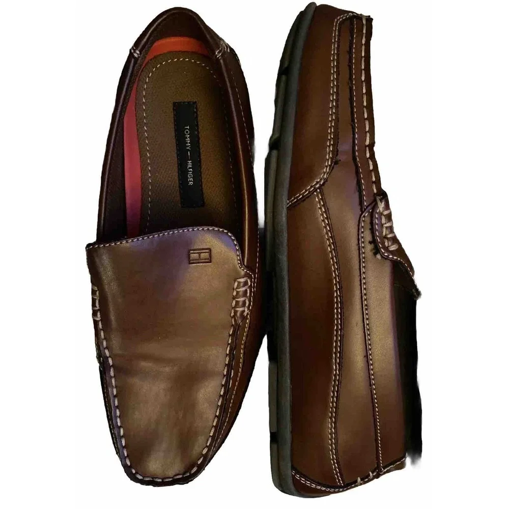 Tommy Hilfiger Loafers  Dathan-F Men's Brown Slip On Driving Shoes Size 8